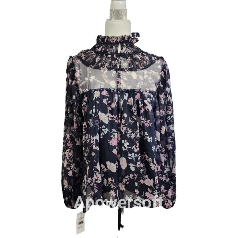 French Connection Floral Sheer Women's Top - Picture 2 of 6